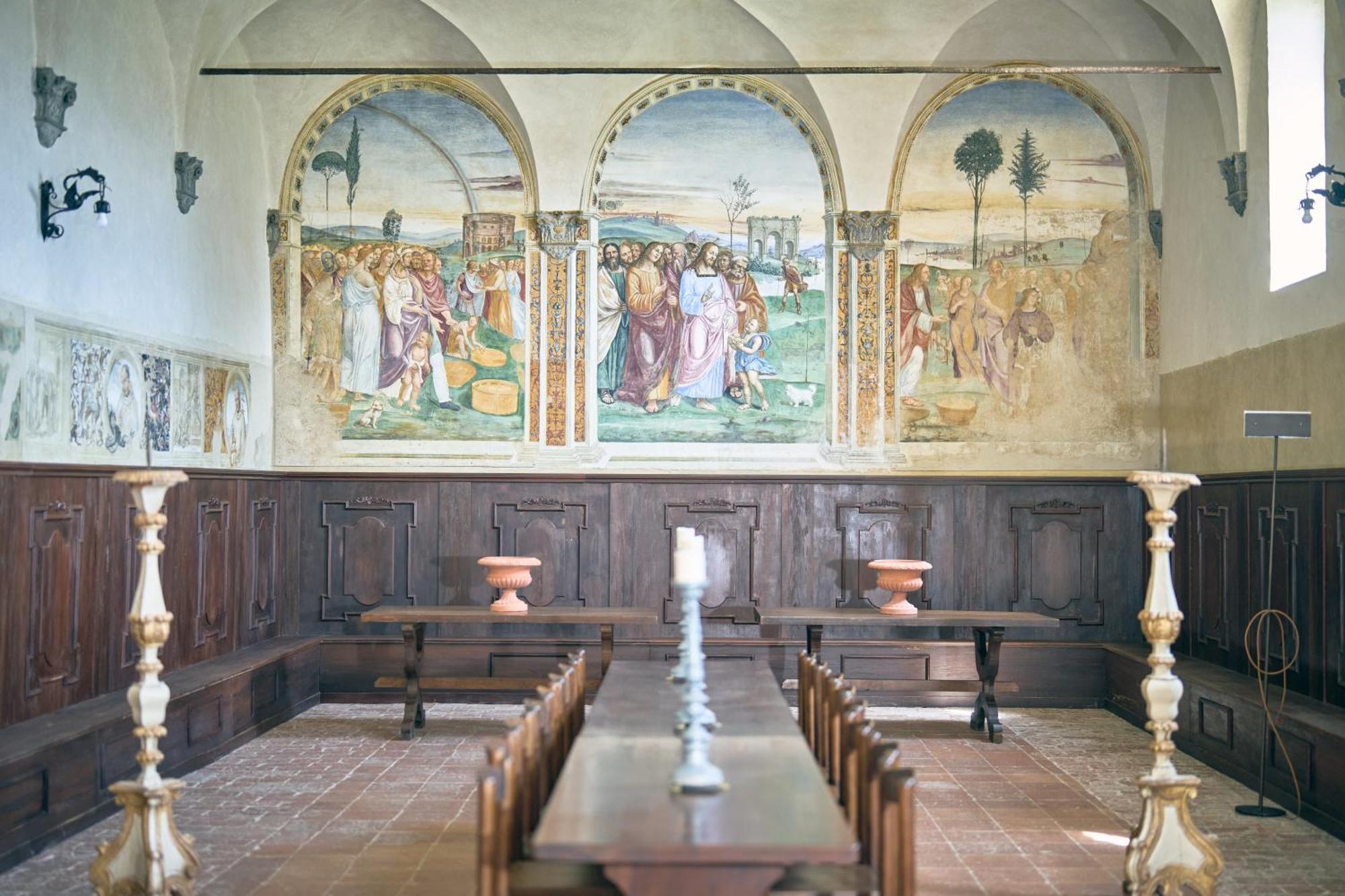 Вилла Monastero Sant'Anna In Camprena Пиенца Экстерьер фото